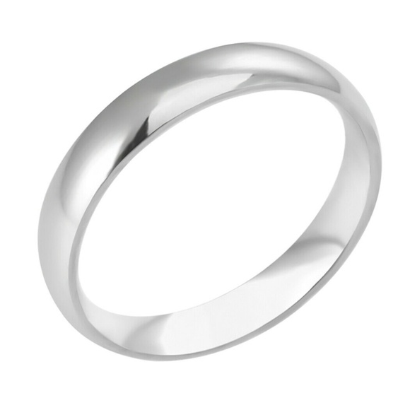 4mm Stainless Steel Polished Wedding Ring New - Picture 1 of 3